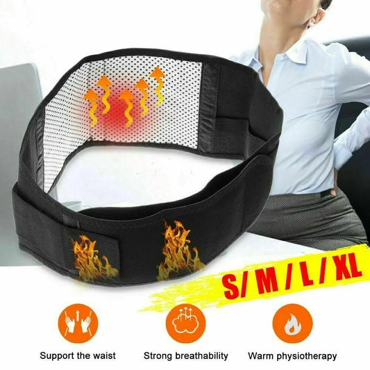 Ceinture de soutien lombaire magnétique unisexe – autochauffante et réglable pour soulager les douleurs dorsales