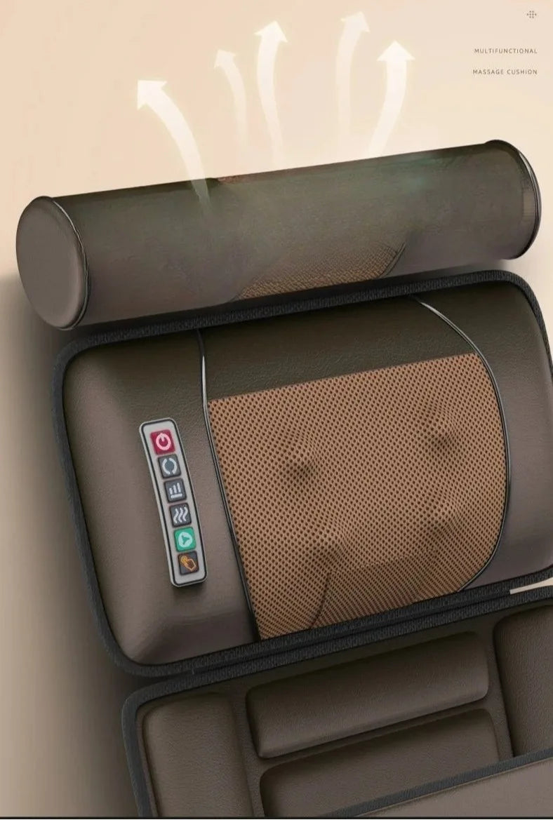 Matelas de massage électrique multifonction – traction lombaire, airbags et chaleur