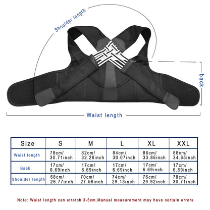 Correcteur de posture pour hommes et femmes – redresseur d'épaules ajustable avec soutien complet du dos