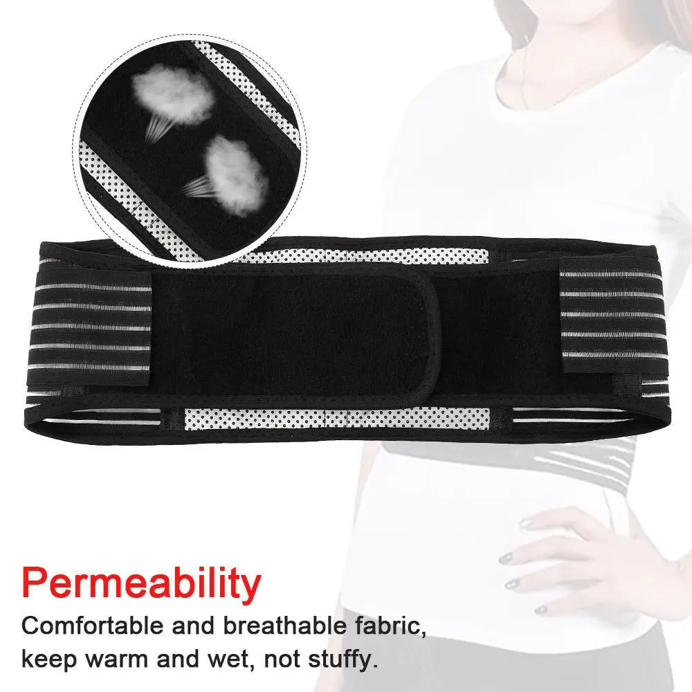 Ceinture de soutien lombaire magnétique unisexe – autochauffante et réglable pour soulager les douleurs dorsales