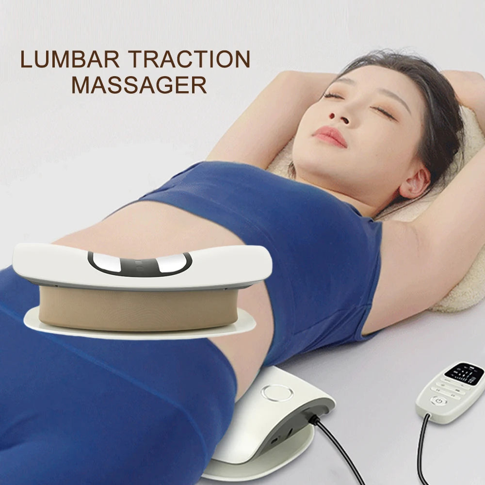 Appareil de traction lombaire électrique – coussin gonflable avec vibration et chaleur