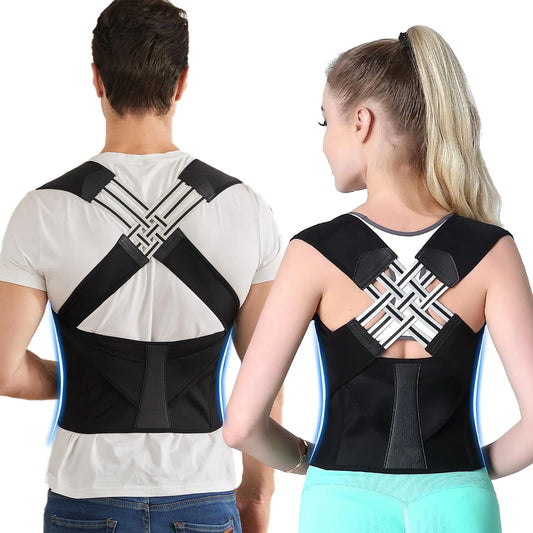 Correcteur de posture pour hommes et femmes – redresseur d'épaules ajustable avec soutien complet du dos
