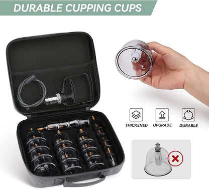 Ensemble de ventouses sous vide 24 pièces (Hijama)– kit de massage thérapeutique et anti‑cellulite