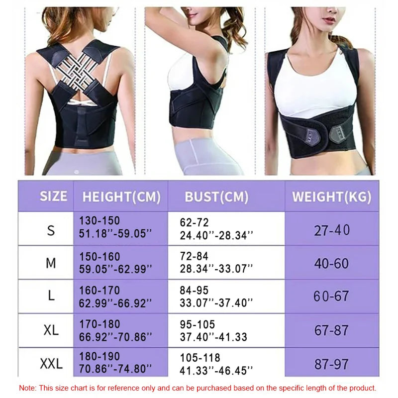 Correcteur de posture pour hommes et femmes – redresseur d'épaules ajustable avec soutien complet du dos