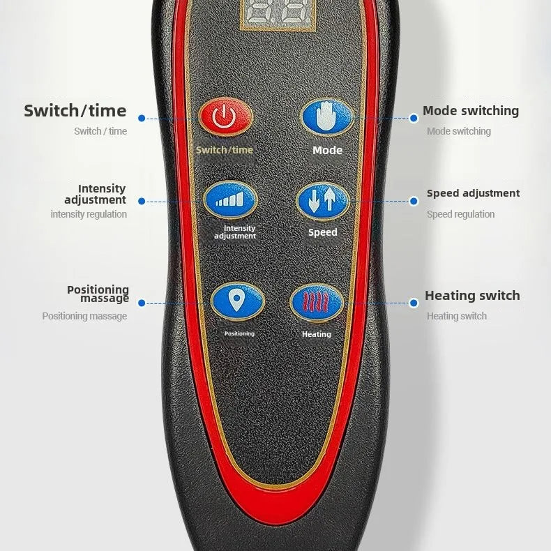 Matelas de massage électrique multifonction – traction lombaire, airbags et chaleur