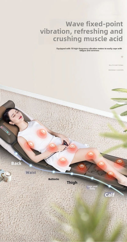 Matelas de massage électrique multifonction – traction lombaire, airbags et chaleur