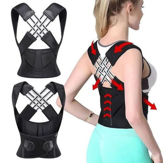 Correcteur de posture pour hommes et femmes – redresseur d'épaules ajustable avec soutien complet du dos