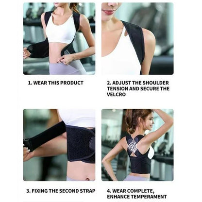 Correcteur de posture pour hommes et femmes – redresseur d'épaules ajustable avec soutien complet du dos