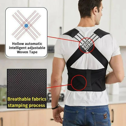 Correcteur de posture pour hommes et femmes – redresseur d'épaules ajustable avec soutien complet du dos