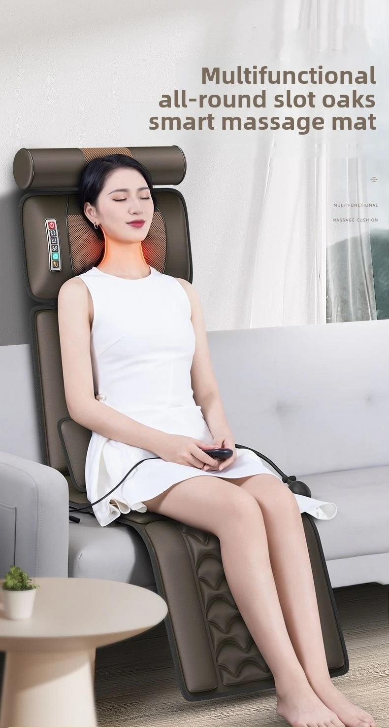 Matelas de massage électrique multifonction – traction lombaire, airbags et chaleur